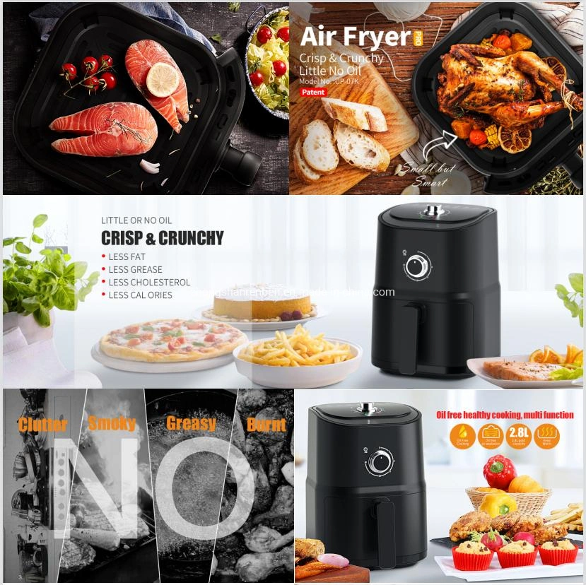 3L Healthy Lifestyle Electric Air Fryer Oil Free Food with Mechanical Knob/Touch Screen